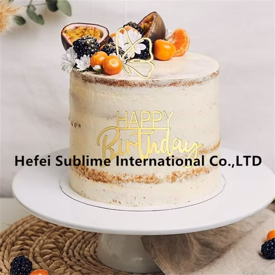 기념일 축하 반짝이 아크릴 케이크 토퍼 공급 업체